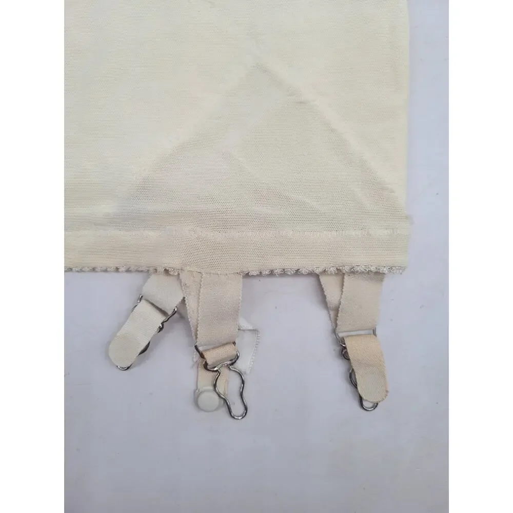 Lily Of France Ivory Garter Girdle Pin Up Glam Vintage Lingerie Treasure Glam‎